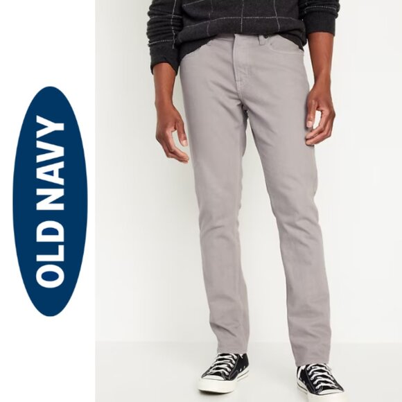 Old Navy Other - Old Navy Slim Five-Pocket Pants, Light Gray, 32 x 32